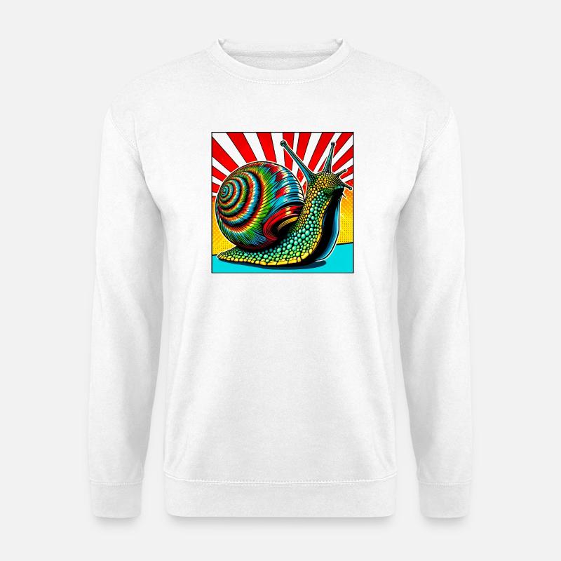 Schnecke - Unisex Pullover - Weiß