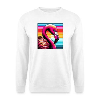 Flamant - Sweat-shirt Unisexe - blanc - Devant
