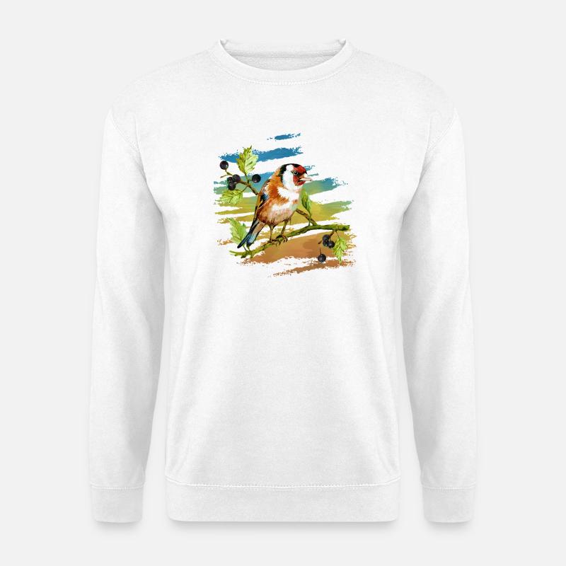 Bunter Vogel - Unisex Pullover - Weiß