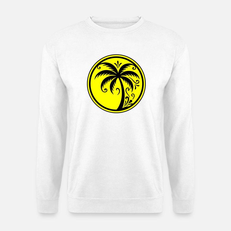 Palm tree icon beach - Unisex Sweatshirt - white