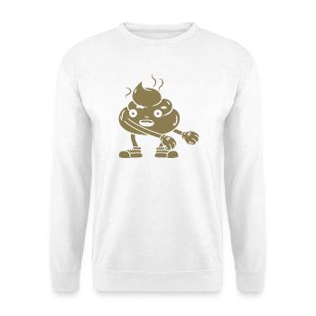 Funny poop pile dancing - Unisex Sweatshirt - white - Front