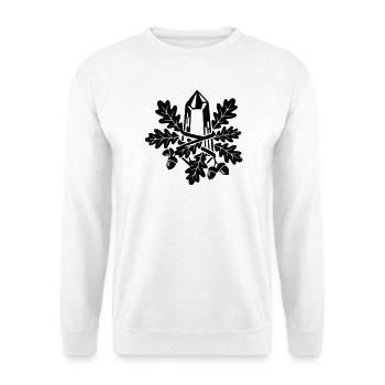 Kristall Eichenblatt Magie Wald - Unisex Pullover - Weiß - Vorne