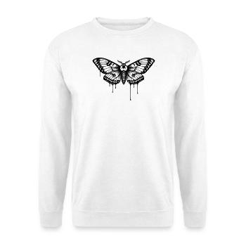 Motte Nachtfalter Tattoo - Unisex Pullover - Weiß - Vorne