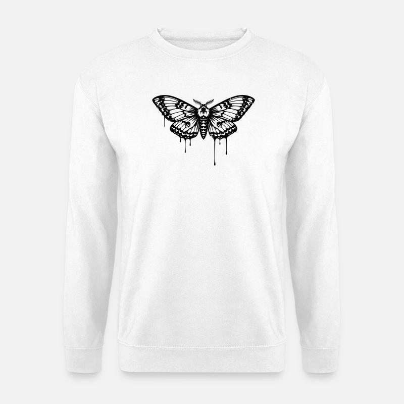 Moth Moth Tattoo - Unisex Sweatshirt - white