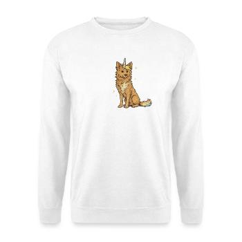 Licorne Chien dans Starlight * Border Collie brun - Sweat-shirt Unisexe - blanc - Devant