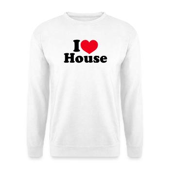 J’aime la maison - Sweat-shirt Unisexe - blanc - Devant