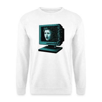 Retro Computer Terror Retroglitch AI - Unisex Sweatshirt - white - Front