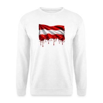 Austrian flag in bright colours - Unisex Sweatshirt - white - Front