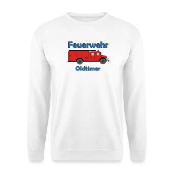 Feuerwehr Oldtimer  - Unisex Pullover - Weiß - Vorne