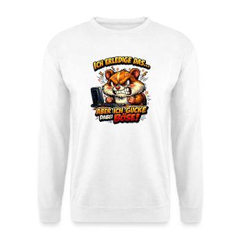 Ich mach das Hamster - Unisex Pullover - Weiß - Vorne
