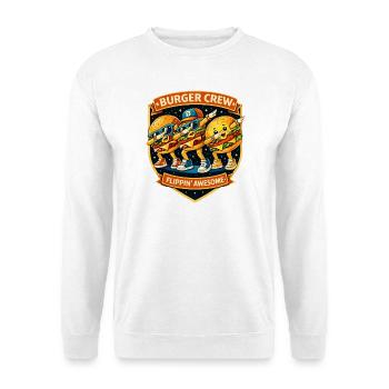 Burger Crew Flippin' Awesome - Danse du Dabbing Dab - Sweat-shirt Unisexe - blanc - Devant