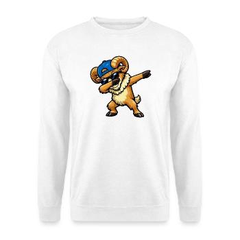 Tamponnage du bélier - Sweat-shirt Unisexe - blanc - Devant