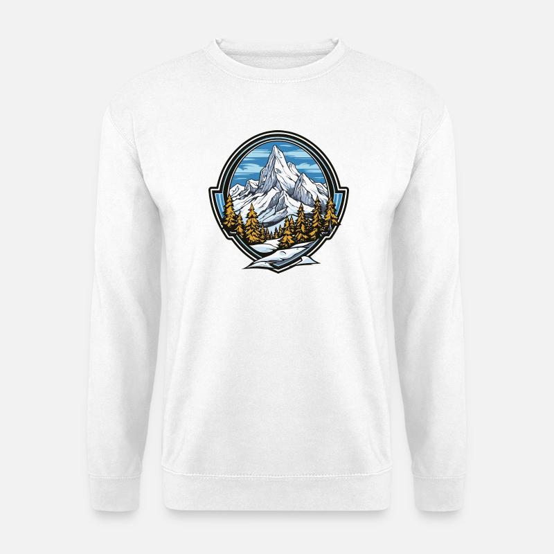 Berge Landschaft - Unisex Pullover - Weiß