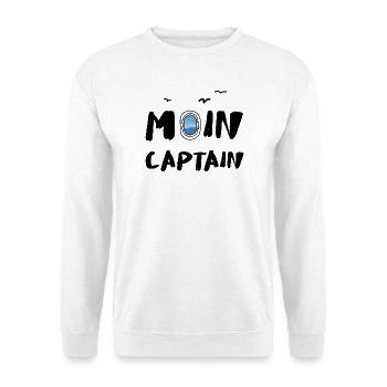 Moin Captain Sea Sea, voyage sur le lac Seagull Navigation - Sweat-shirt Unisexe - blanc - Devant