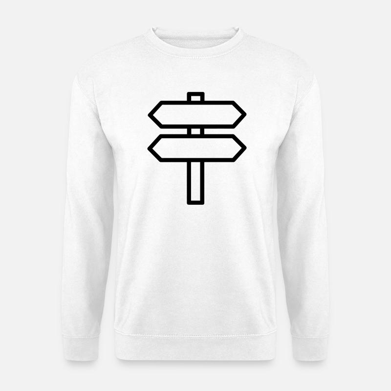 Direction sign - Unisex Sweatshirt - white