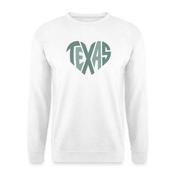Texas Typography Geometric Heart - Unisex Sweatshirt - white - Front