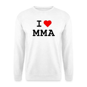 I love MMA  - Ich liebe MMA - Unisex Pullover - Weiß - Vorne