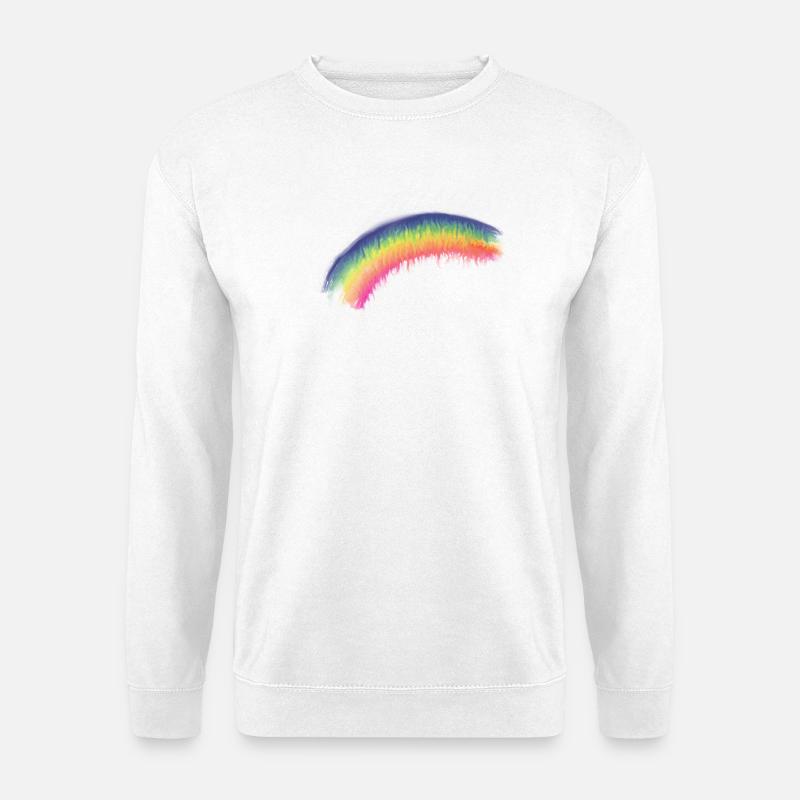 Rainbow Brush Sheet - Unisex Sweatshirt - white