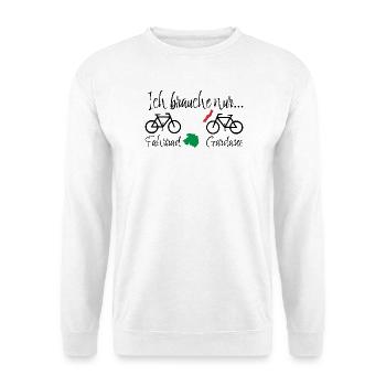 Gardasee mit Fahrrad - Unisex Pullover - Weiß - Vorne