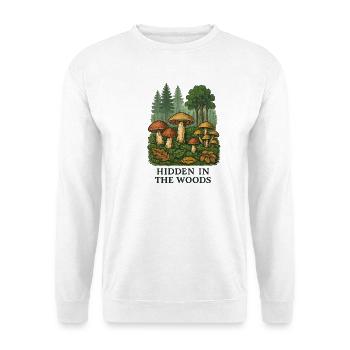 Le secret des champignons de la forêt - Sweat-shirt Unisexe - blanc - Devant
