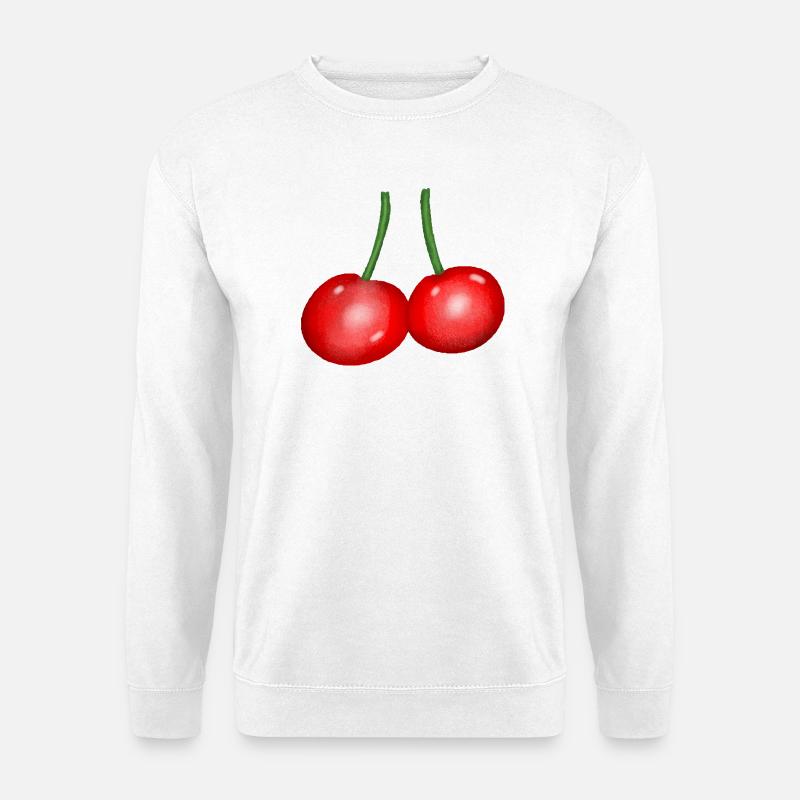 Cherry Duo Fruit Cherry Fruit - Unisex Sweatshirt - white