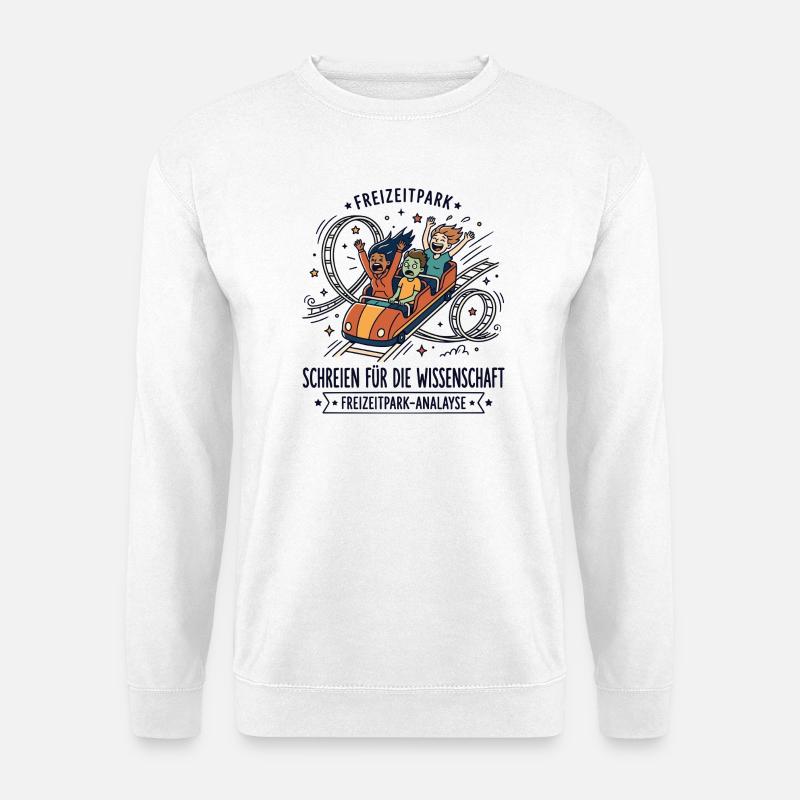 Freizeitpark Achterbahn Humor - Unisex Pullover - Weiß