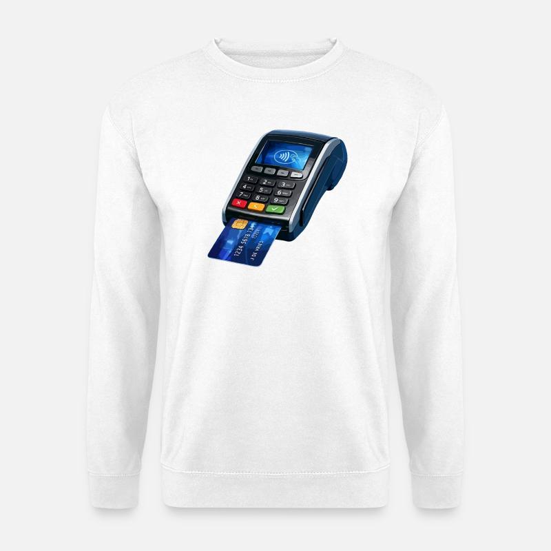 Design kontaktloser Zahlungsterminals - Unisex Pullover - Weiß
