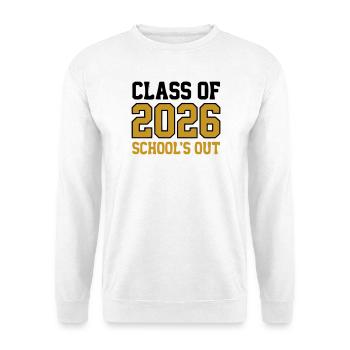 Class of 2026 Schools Out Logo - Unisex Pullover - Weiß - Vorne
