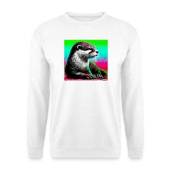 loutre - Sweat-shirt Unisexe - blanc - Devant