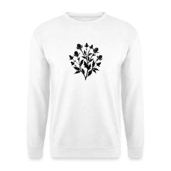 Bouquet de branche de chardon écossais - Sweat-shirt Unisexe - blanc - Devant
