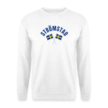 Schwedische Strömstad-Flaggen in Kreuzen - Unisex Pullover - Weiß - Vorne
