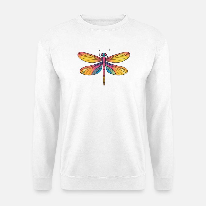 Rainbow Dragonfly Wings - Unisex Sweatshirt - white