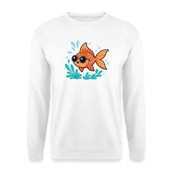 Orange Fish Aquatic Scope - Unisex Sweatshirt - white - Front