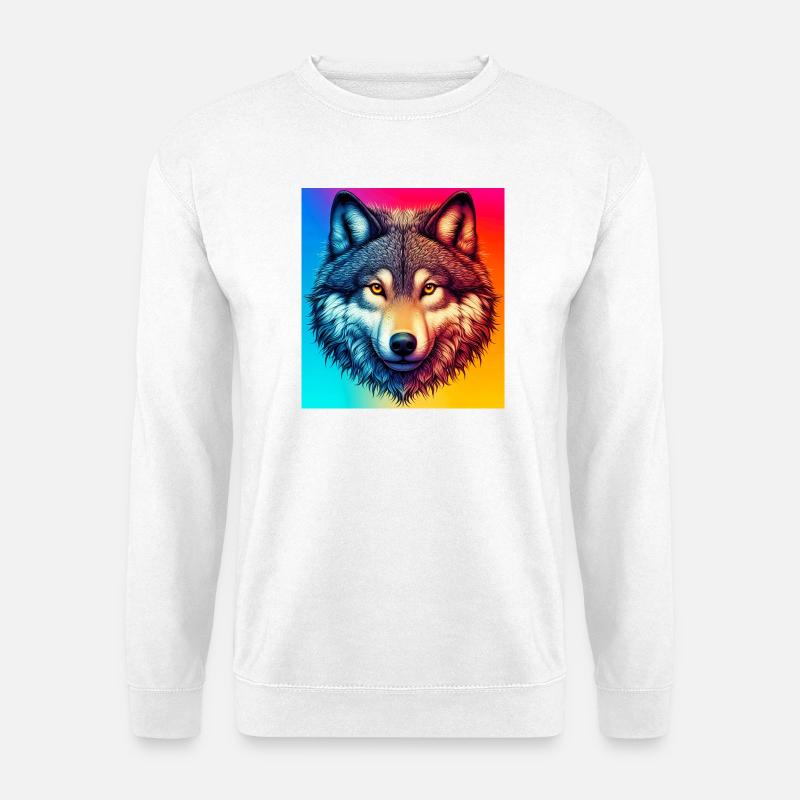 Wolf - Unisex Pullover - Weiß