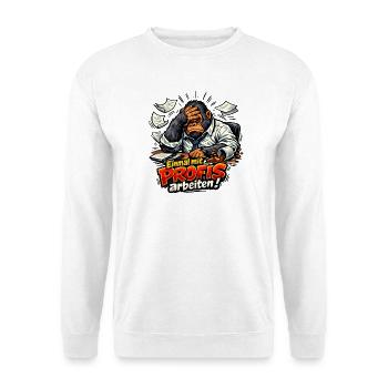 Einmal mit Profis arbeiten - Unisex Pullover - Weiß - Vorne - Alina (178cm) & Michal (187cm)