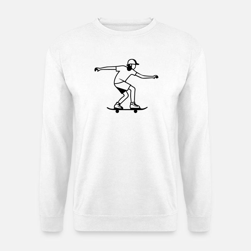 Skateboarder - Unisex Pullover - Weiß