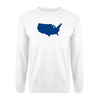 Karte der Vereinigten Staaten - Unisex Pullover - Weiß - Vorne