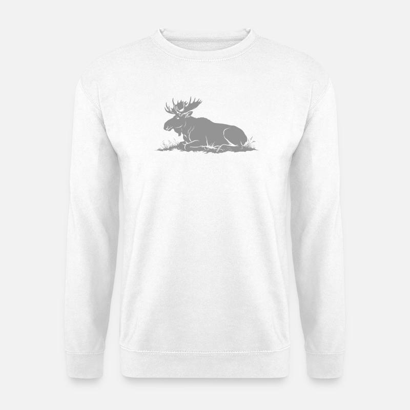 Elch - Unisex Pullover - Weiß