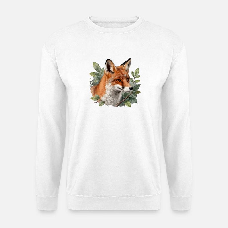 Botanischer Fuchs - Unisex Pullover - Weiß