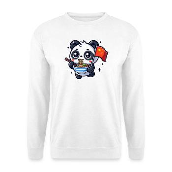 Nouilles aux nouilles d’ours panda Drapeau chinois Ramen Asia Bowl - Sweat-shirt Unisexe - blanc - Devant