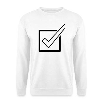 Checklist Tick Box Done - Unisex Sweatshirt - white - Front