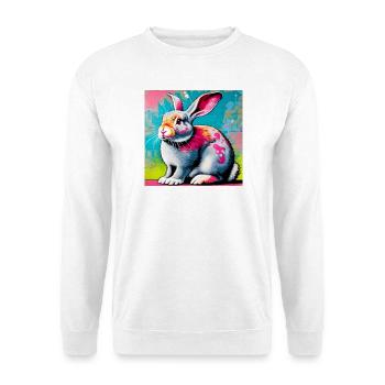 Kaninchen - Unisex Pullover - Weiß - Vorne