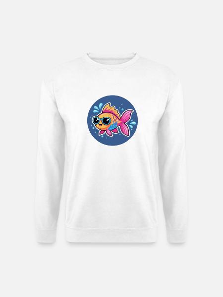 Fish Bright Sunglasses - Unisex Pullover - Weiß