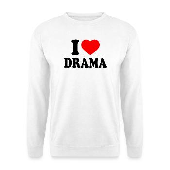 J’aime le drame - Sweat-shirt Unisexe - blanc - Devant