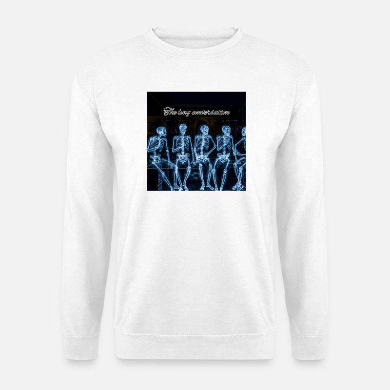 Long Talks Skeleton Row - Unisex Sweatshirt - white