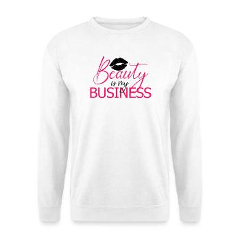 Beauty is My Business Maquilleuse MUA Salon - Sweat-shirt Unisexe - blanc - Devant