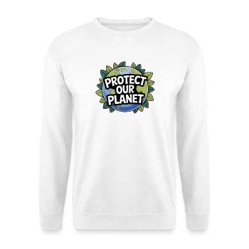 Protéger la Terre – Thème Planète - Sweat-shirt Unisexe - blanc - Devant