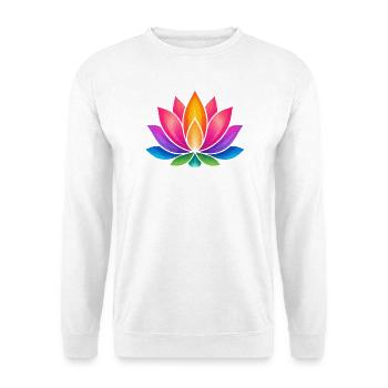 Glowing Lotus Flower Color Explosion - Unisex Sweatshirt - white - Front
