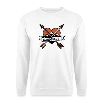 Heart Arrows Wanderlust Emblem - Unisex Sweatshirt - white - Front