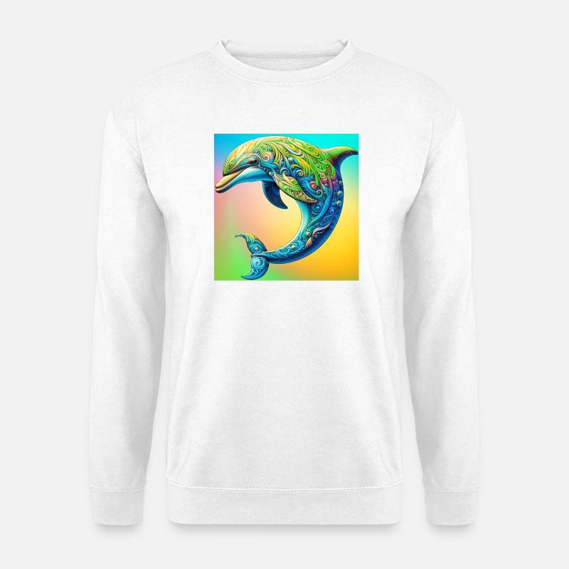 Delfin - Unisex Pullover - Weiß